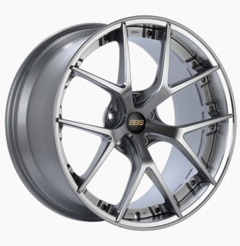 BBS RI-S 20x10 5x120 ET34 Diamond Silver Center / Diamond Cut Lip Wheel -82mm PFS/Clip Required - RIS002DSPK