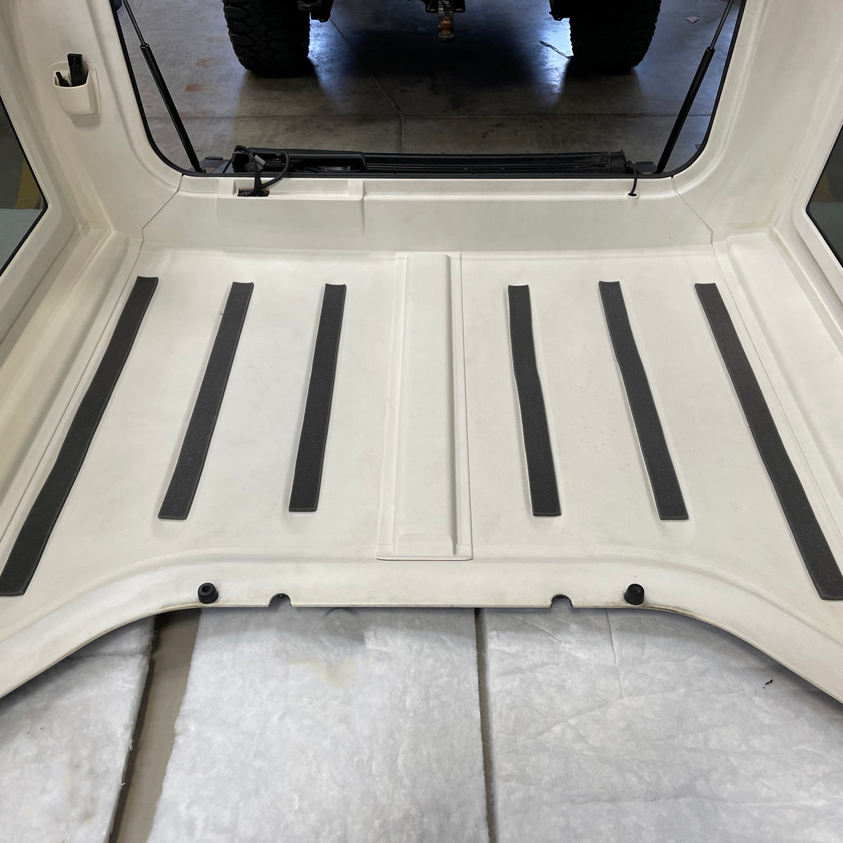 DEI 11-18 Jeep Wrangler JK 2-Door Boom Mat Complete Headliner Kit - 6 Piece - Gray - 50286 for 2011-2018 Jeep Wrangler - fron