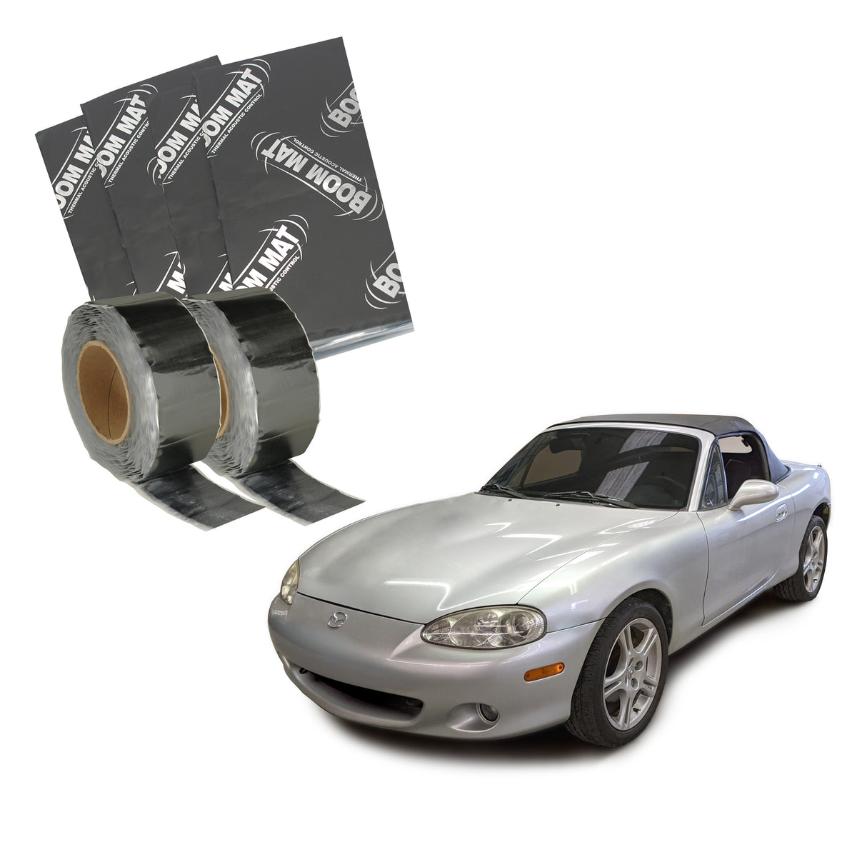 DEI Mazda Miata Miata Door Vibration Damping Kit - 50296 for 1990-2005 Mazda Miata - front view