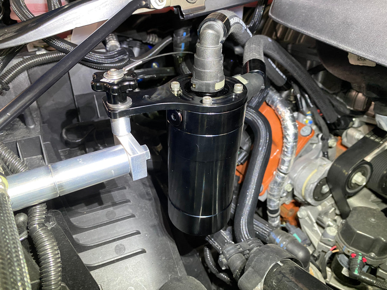 UPR - Plug N Play™ Fender Mount Oil Catch Can (fits 21-23 Dodge RAM TRX 6.2L) UPR - 5030-271-1 by UPR Products