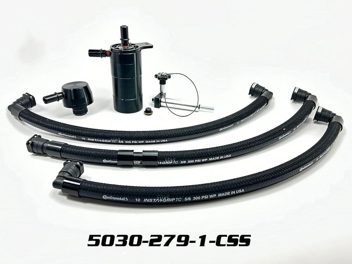 UPR - Plug N Play™ Single Valve Oil Catch Can with Clean Side Separator (fits 21-23 Mustang Mach 1 ) - 5030-279-1-CSS
