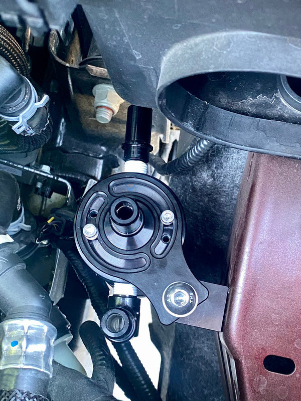 UPR - Plug n Play™ Dual Valve Oil Catch Can with CSS (fits 21-25 F150 3.5L Powerboost Hybrid) UPR - 5030-286-1-CSS for 2021-2