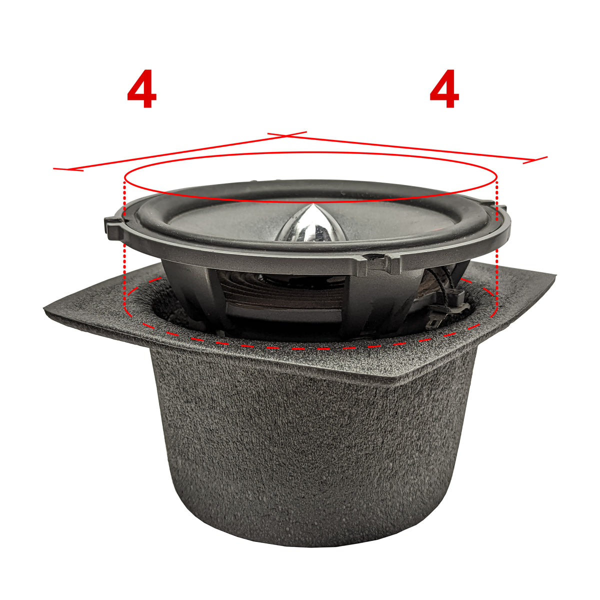DEI Speaker Baffles 4in Round Slim Pair - 50311 by DEI - front view