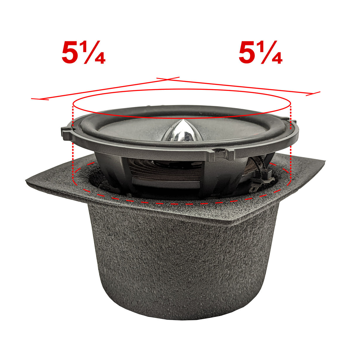 DEI Speaker Baffles 5.25in Round 6.5in Wide 6.5 Height 2.5in Deep Pair - 50321 by DEI - front view