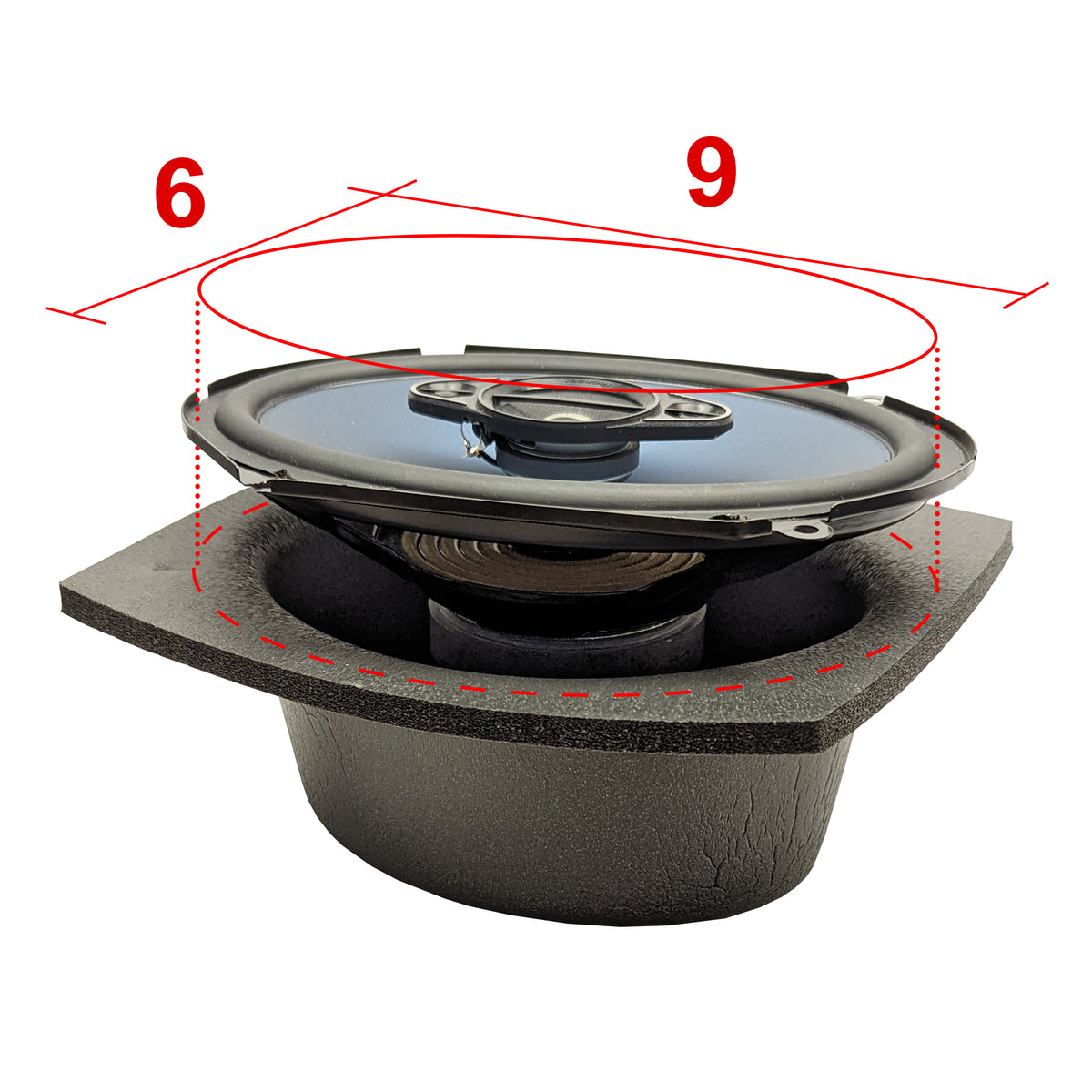 DEI Speaker Baffles 6in x 9in Oval Slim Pair - 50381 by DEI - front view