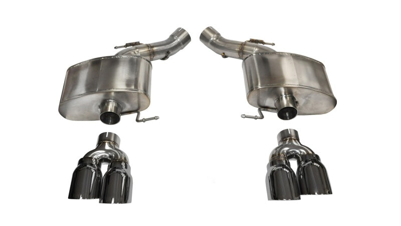 Corsa 2012-2017 BMW M6 F12 / F13 / F06 Polished Sport Axle-Back Exhaust - 14929 for 2012-2018 BMW M6 - front view