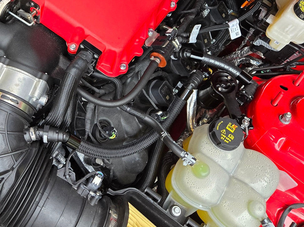UPR - Plug N Play™ Oil Clean Side Catch Can (fits 24-25 Mustang GT w/Roush Supercharger) UPR - 5049-301-CSCC for 2024-2026 Fo
