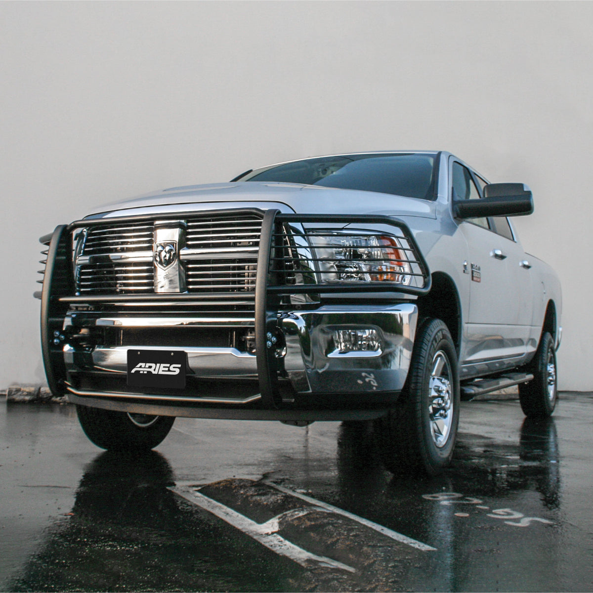 ARIES 5056 1-1/2-Inch Black Steel Grille Guard, No-Drill, Select Dodge, Ram 2500, 3500