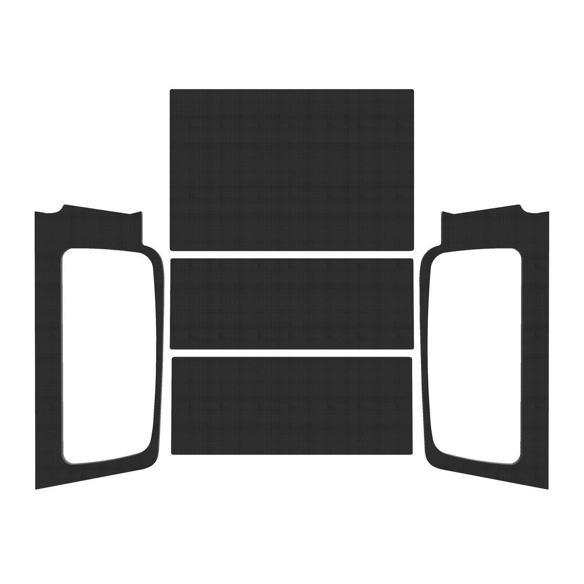 DEI 04-06 Jeep Wrangler LJ Unliminted Headliner Complete Kit - Black - 50601 for 2004-2006 Jeep Wrangler - front view