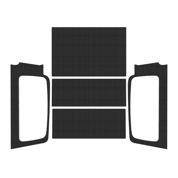 DEI 04-06 Jeep Wrangler LJ Unliminted Headliner Complete Kit - Black - 50601 for 2004-2006 Jeep Wrangler - front view