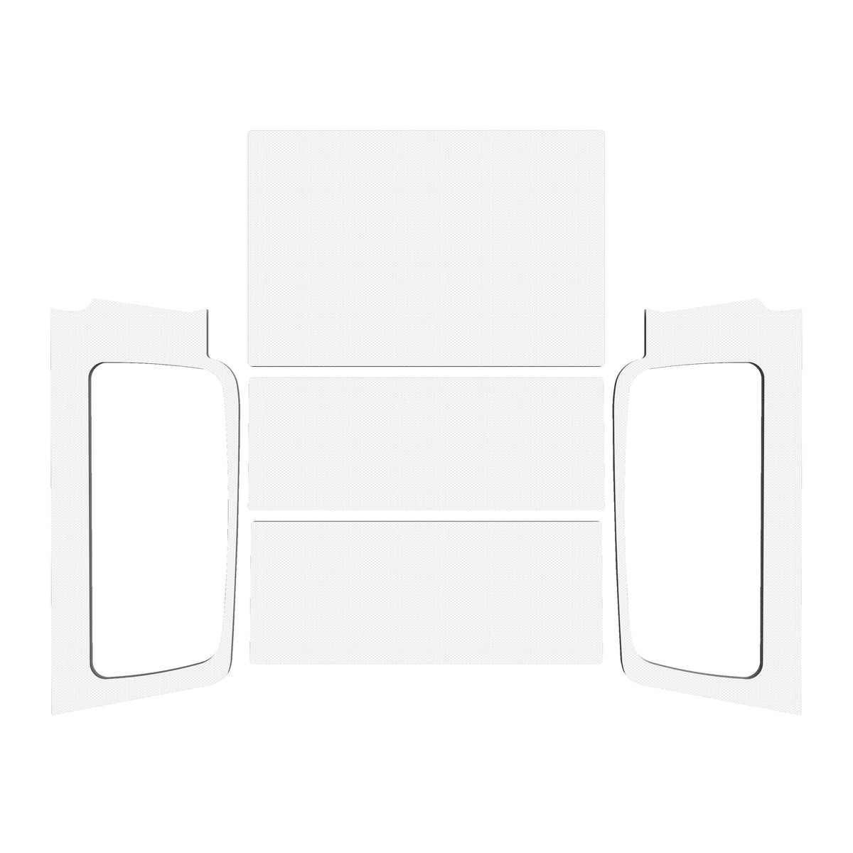 DEI 04-06 Jeep Wrangler LJ Unliminted Headliner Complete Kit - White - 50602 for 2004-2006 Jeep Wrangler - front view