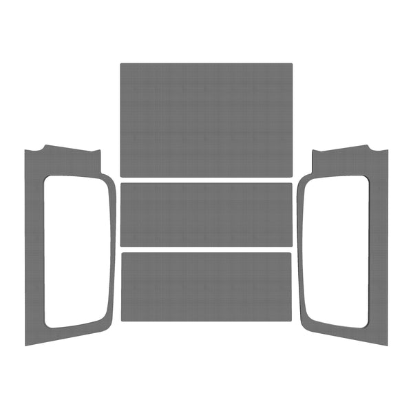 DEI 04-06 Jeep Wrangler LJ Unliminted Headliner Complete Kit - Gray - 50603 for 2004-2006 Jeep Wrangler - front view