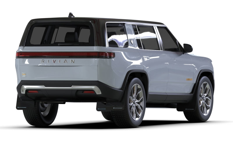 Rally Armor 22-24 Rivian R1S Black UR Mud Flap w/Light Blue Logo - MF108-UR-BLK-ABL