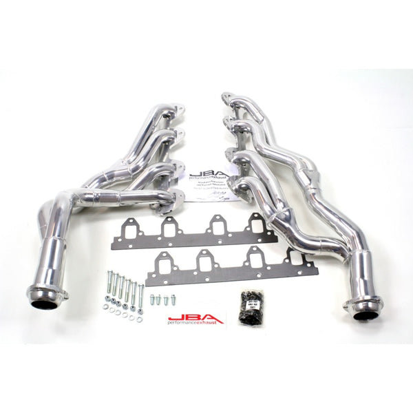 JBA 67-70 Ford Mustang 390-428 FE 1-3/4in-2-1/2in Primary Silver Ctd Tri Y Header - 6655SJS for 1967-1970 Ford Mustang - fron