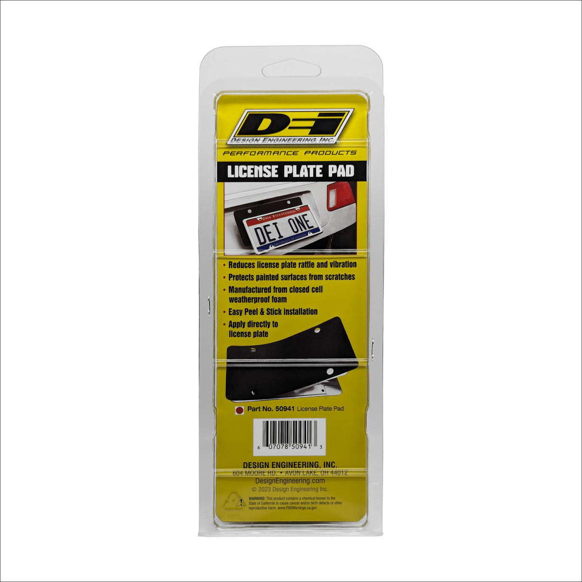 DEI License Plate Pad - 2 Pack - 50941 by DEI - front view