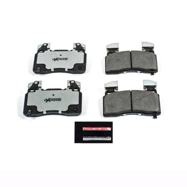 Power Stop 15-19 Cadillac CTS Front Z26 Extreme Street Brake Pads w/Hardware - Z26-1474A for 2012-2021 Tesla S - front view