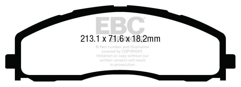 EBC 13+ Ford F250 (inc Super Duty) 6.2 (2WD) Greenstuff Front Brake Pads - DP63015