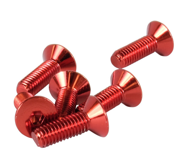 NRG Steering Wheel Screw Upgrade Kit (Conical) - Red - SWS-100RD - front view