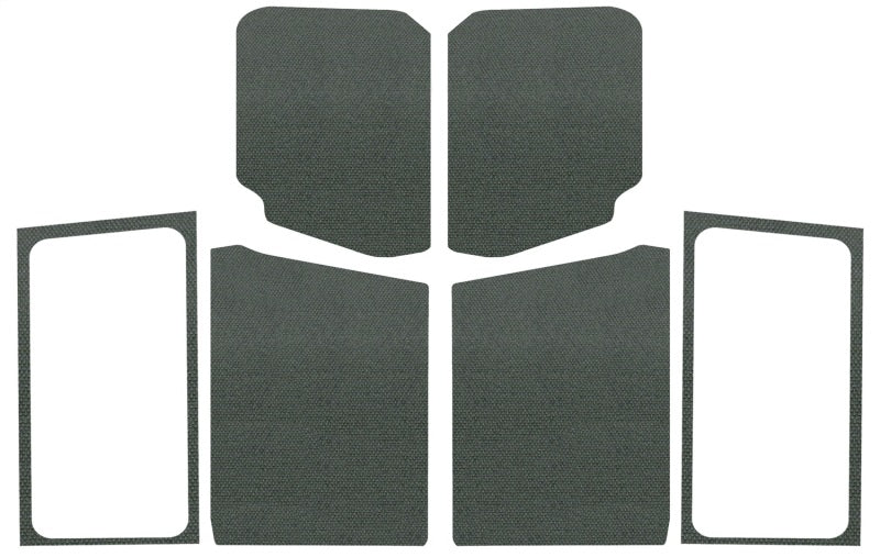 DEI 18-23 Jeep Wrangler JL 2-Door Boom Mat Complete Headliner Kit - 7 Piece - Gray - 50282