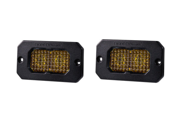 Diode Dynamics Stage Series 2 In LED Pod Sport - Yellow Flood Flush ABL (Pair) - DD6430P by Diode Dynamics - front view