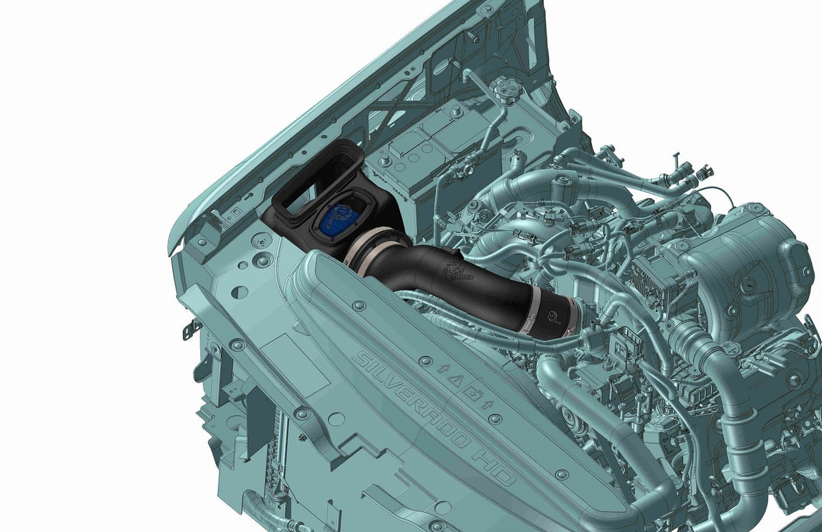 aFe Momentum HD Pro DRY S 2017 GM Diesel Trucks V8-6.6L Cold Air Intake System - 51-74008