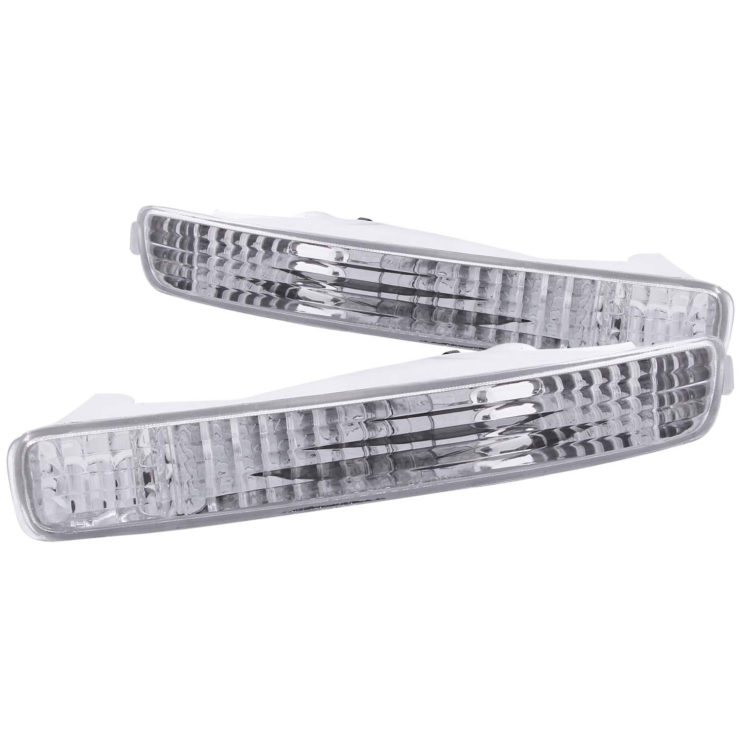 ANZO 1996-1997 Honda Accord Euro Parking Lights Chrome - 511009 for 1996-1997 Honda Accord - front view