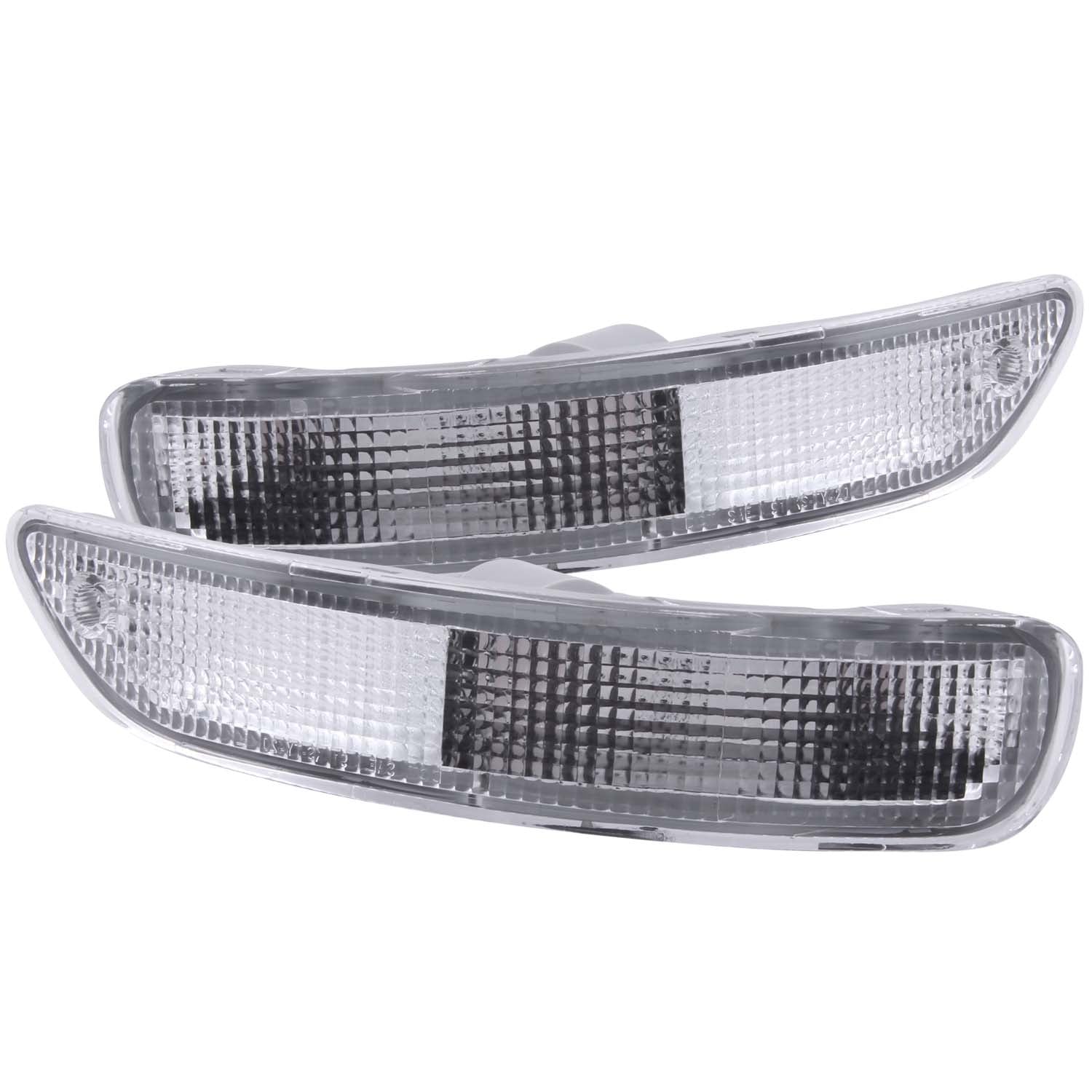 ANZO 1993-1997 Toyota Corolla Euro Parking Lights Chrome - 511017 for 1993-1997 Toyota Corolla - front view