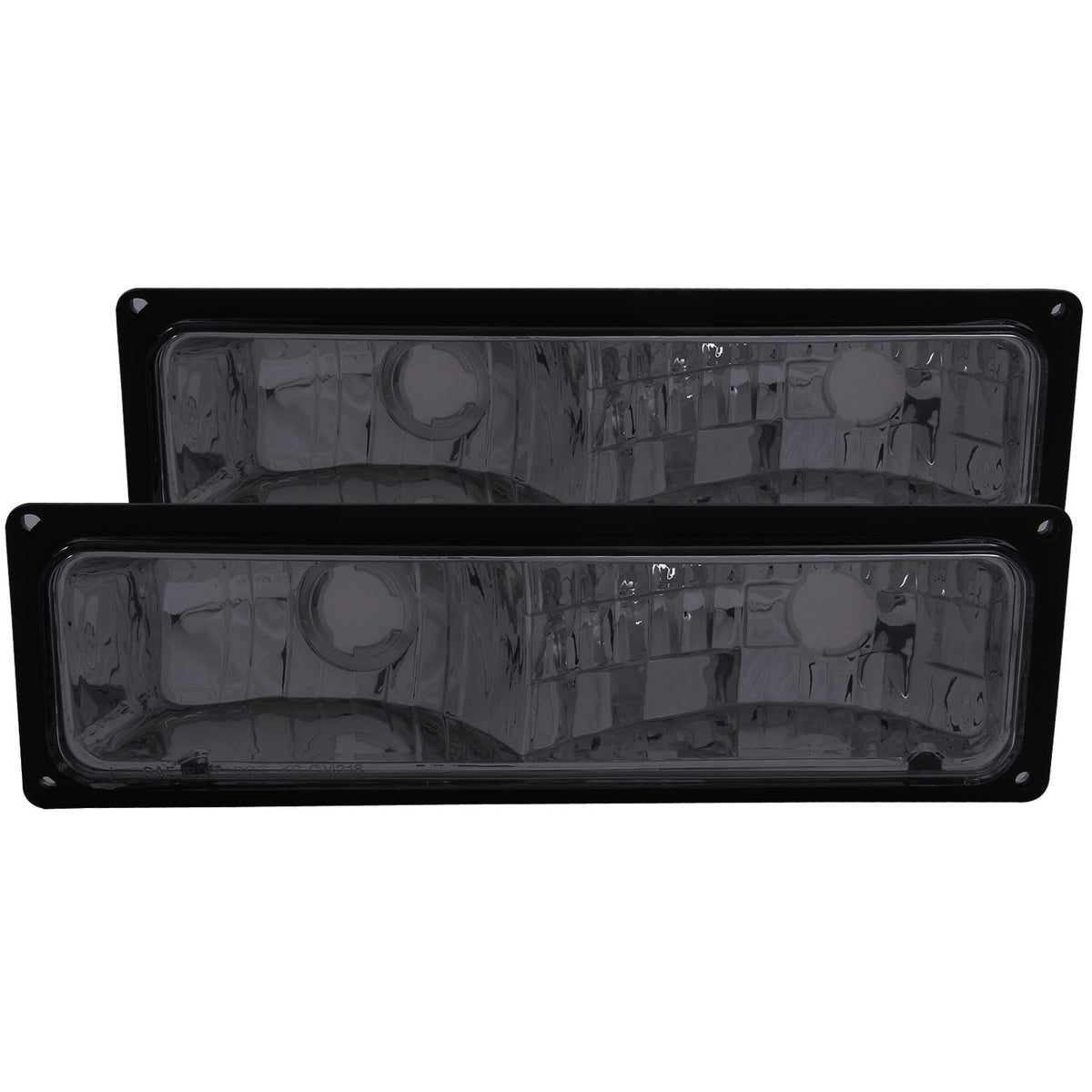 ANZO 1988-1998 Chevrolet C1500 Euro Parking Lights Smoke - 511034 for 1988-2000 Chevrolet C3500 - front view