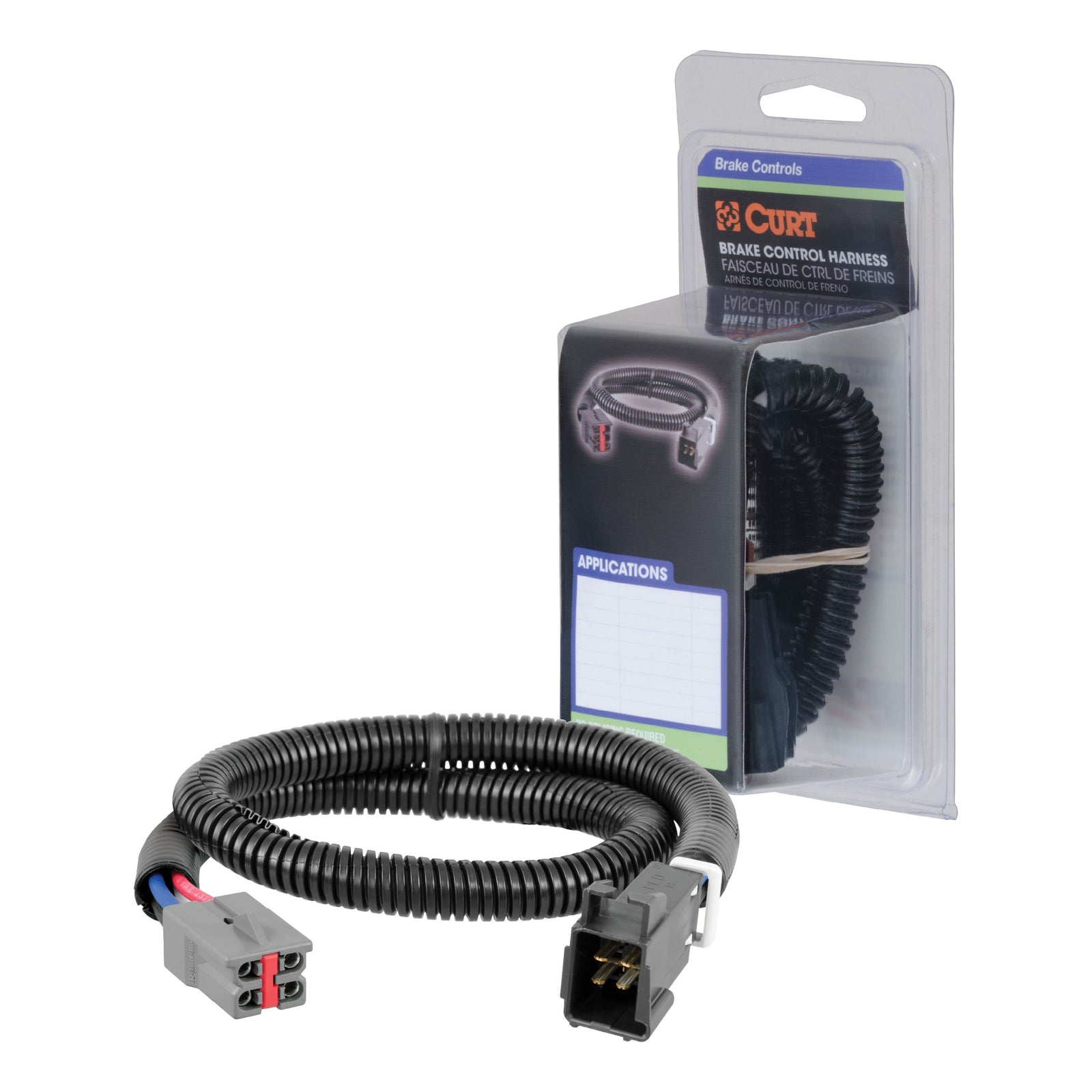 CURT 51313 Quick Plug Electric Trailer Brake Controller Wiring Harness, Fits Select Ford Bronco, F-150