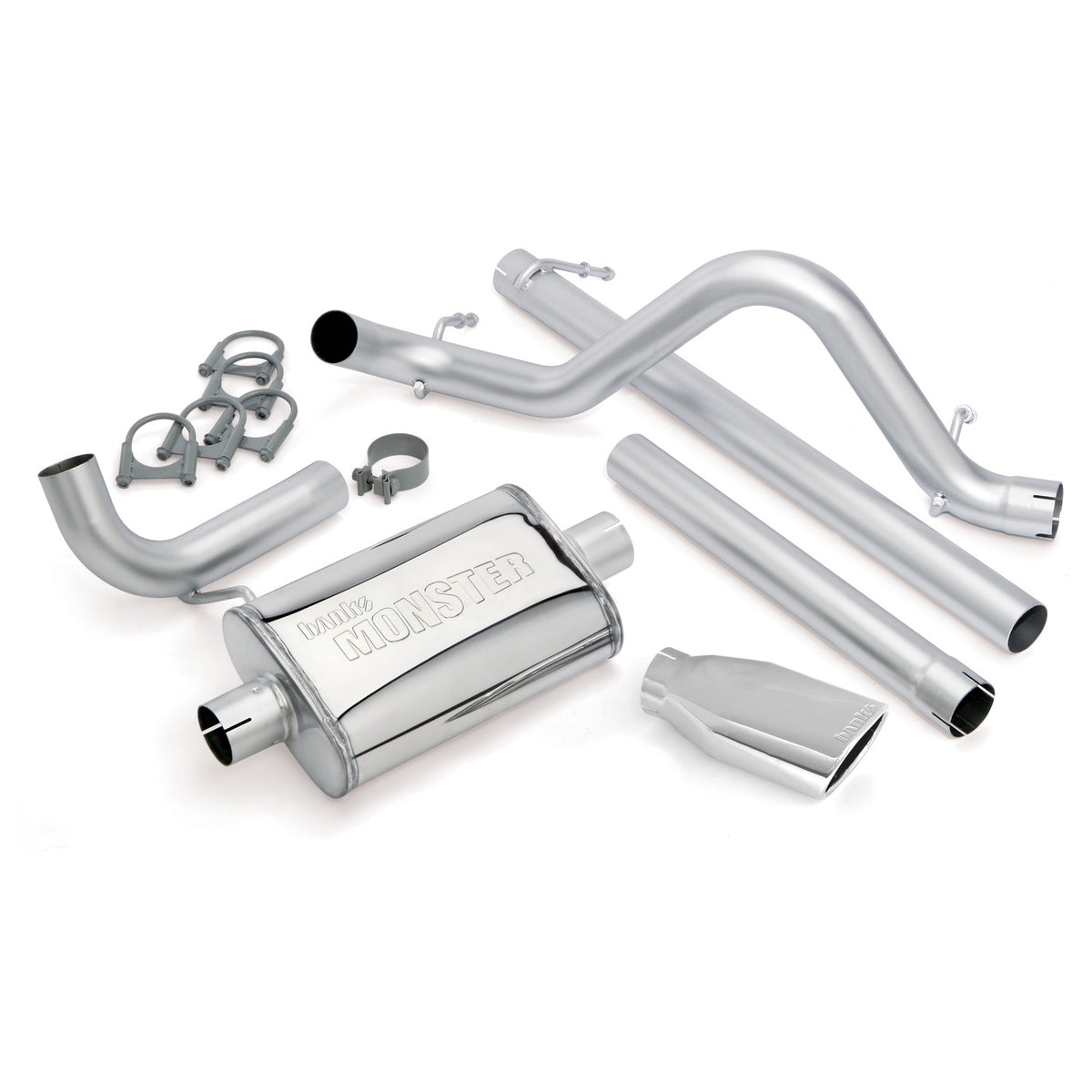 Banks Power 07-11 Jeep 3.8L Wrangler Unlimited - 4dr Monster Exh Sys - SS Single Exh w/ Chrome Tip - 51322