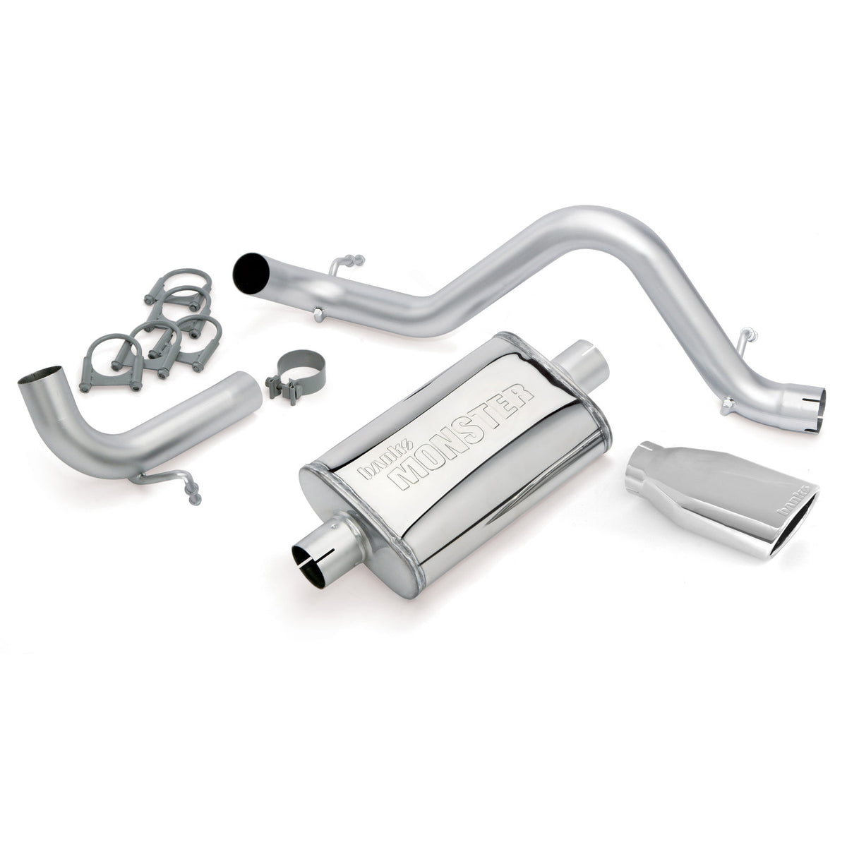 Banks Power 12-15 Jeep 3.6L Wrangler (All) - 2dr Monster Exh Sys - SS Single Exh w/ Chrome Tip - 51342
