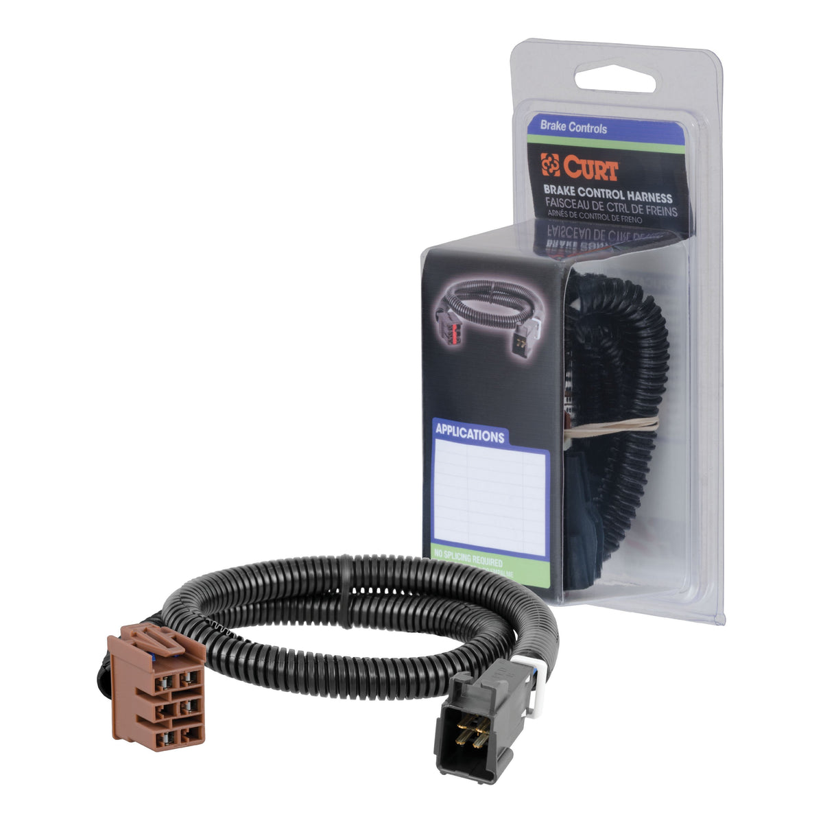 CURT 51353 Quick Plug Electric Trailer Brake Controller Wiring Harness, Fits Select Chevy Silverado, Suburban, Tahoe, GMC Sierra, Yukon, Escalade, Hummer