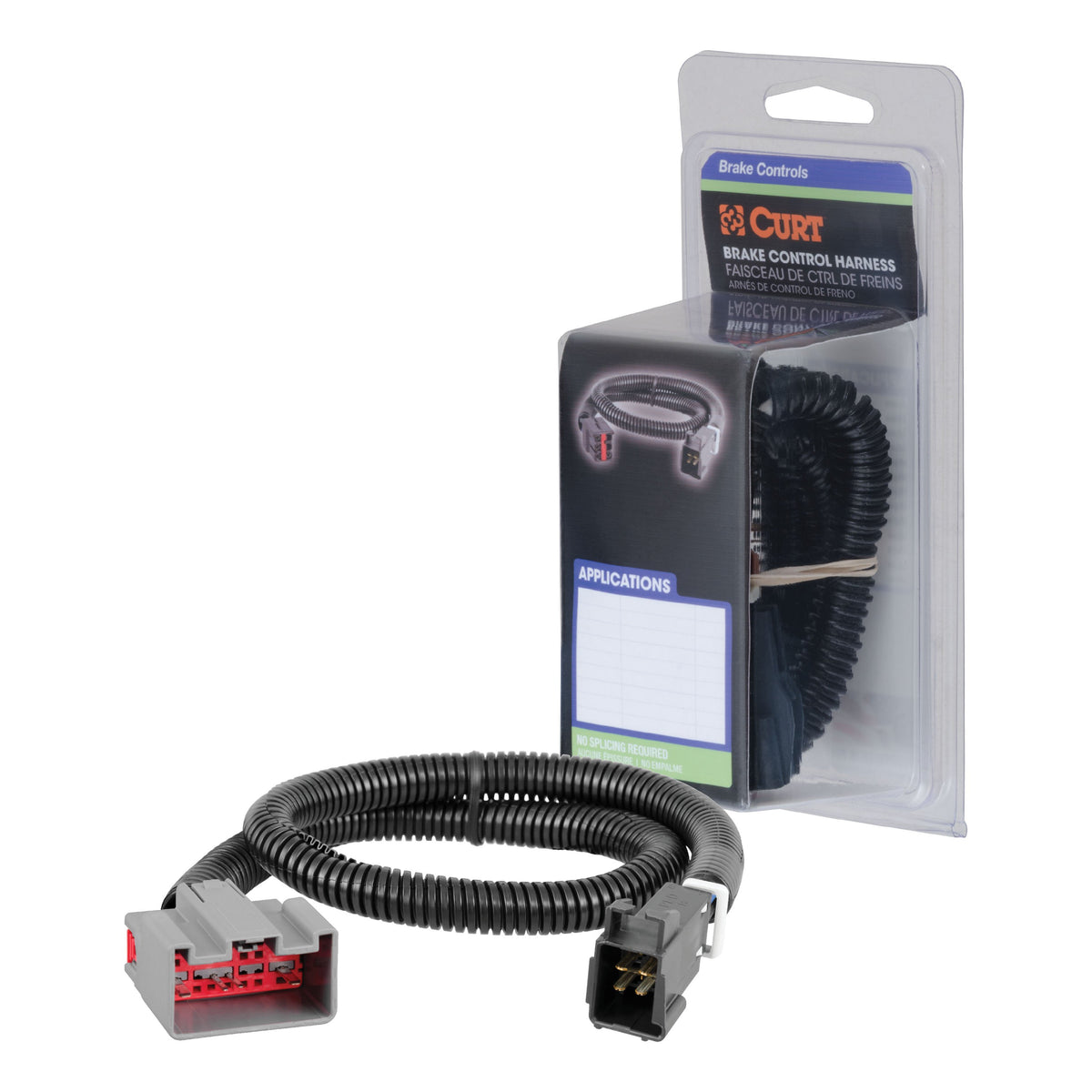CURT 51433 Quick Plug Electric Trailer Brake Controller Wiring Harness, Fits Select Ford F-Series Super Duty, E-Series, Expedition, Lincoln Navigator