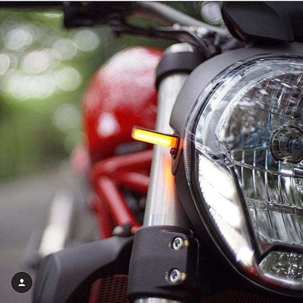 New Rage Cycles 16+ Ducati Monster 1200 R Front Turn Signals - 1200R-FS - front view