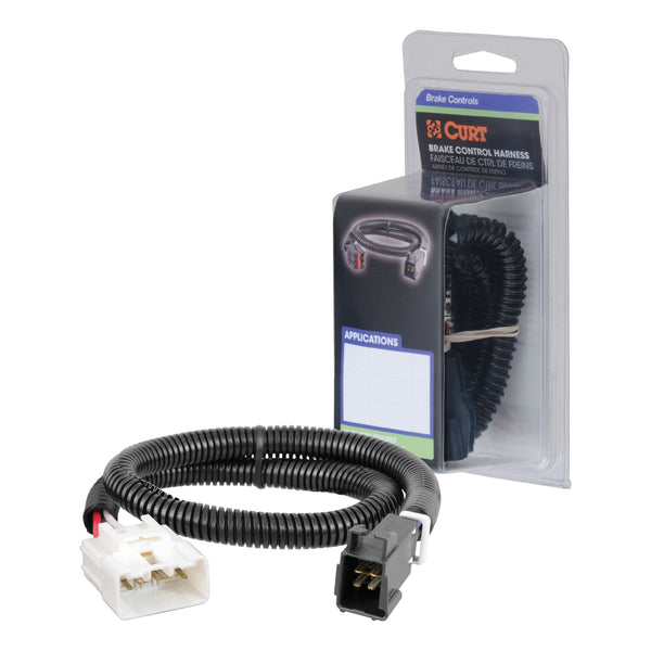 CURT 51456 Quick Plug Electric Trailer Brake Controller Wiring Harness, Fits Select Toyota Tacoma, Tundra