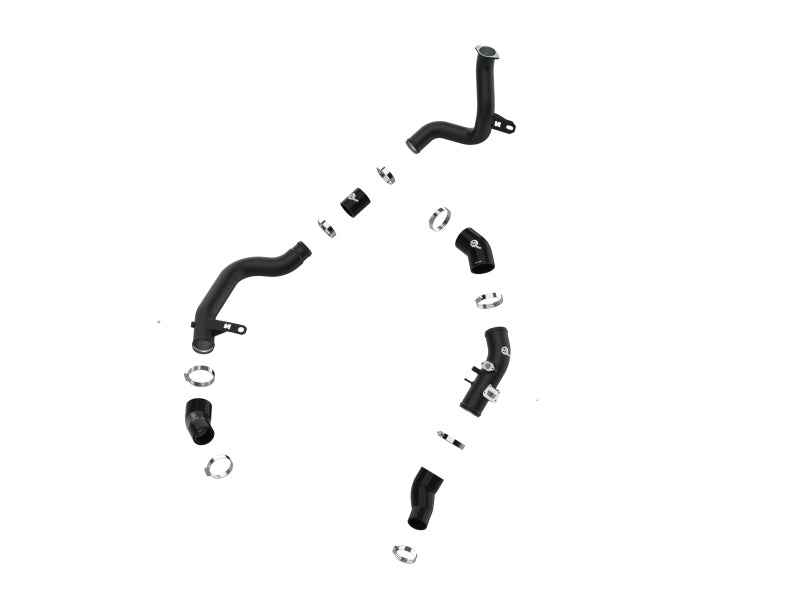 aFe 19-22 Hyundai Veloster N L4 2.0L (t) BladeRunner Aluminum Hot &amp; Cold Charge Pipe Kit - Black - 46-20644-B