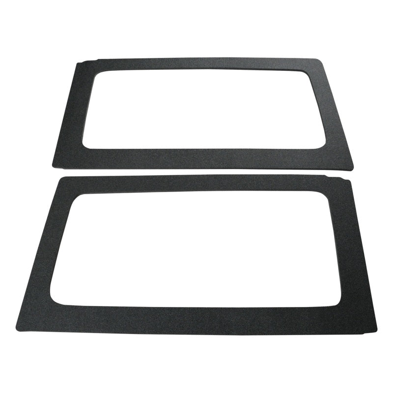 DEI 11-18 Jeep Wrangler JK 2-Door Boom Mat Rear Side Window Trim - 2 Piece - Black - 50152