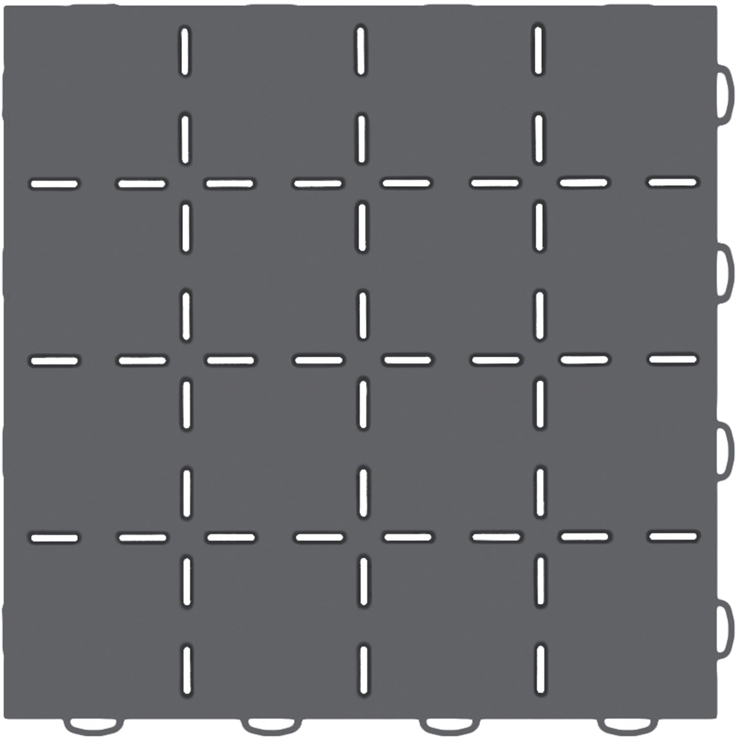 Weathertech - WeatherTech® TechFloor™ - 12 in. x 12 in. Solid Floor Tile w/Raised Squares - 51T1212SS DG