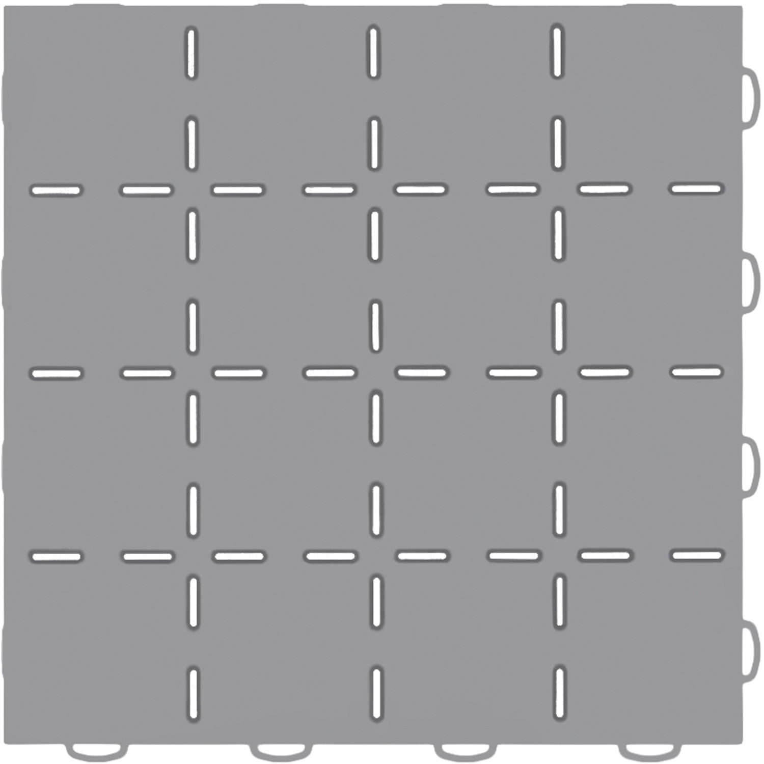Weathertech - WeatherTech® TechFloor™ - 12 in. x 12 in. Solid Floor Tile w/Raised Squares - 51T1212SS GR