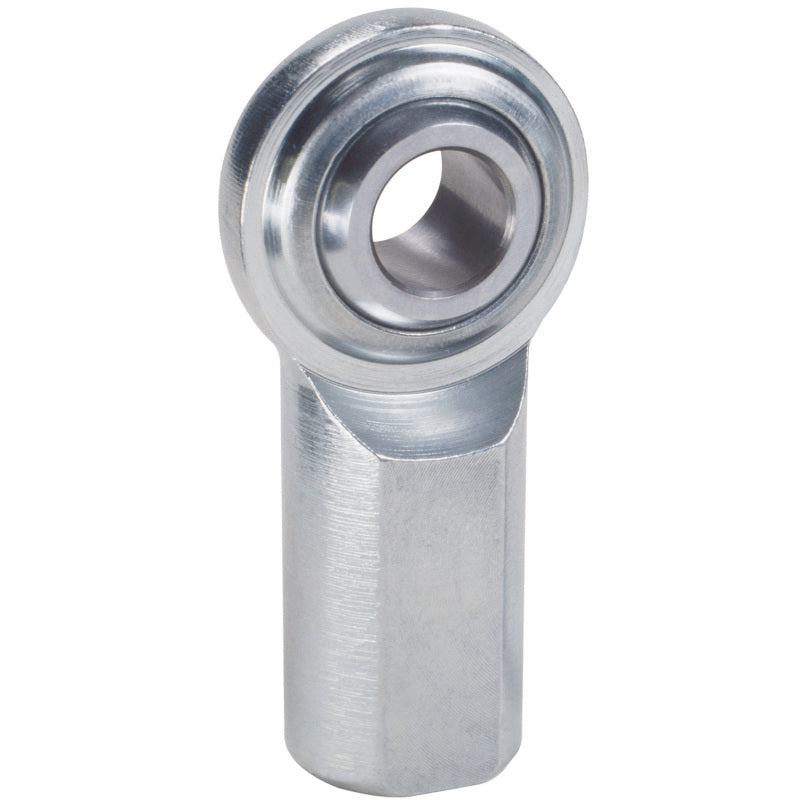 QA1 C Series 2-Pc Rod End - Female/Left Hand - .375in Bore x 3/8-24 - Carbon Steel - CFL6