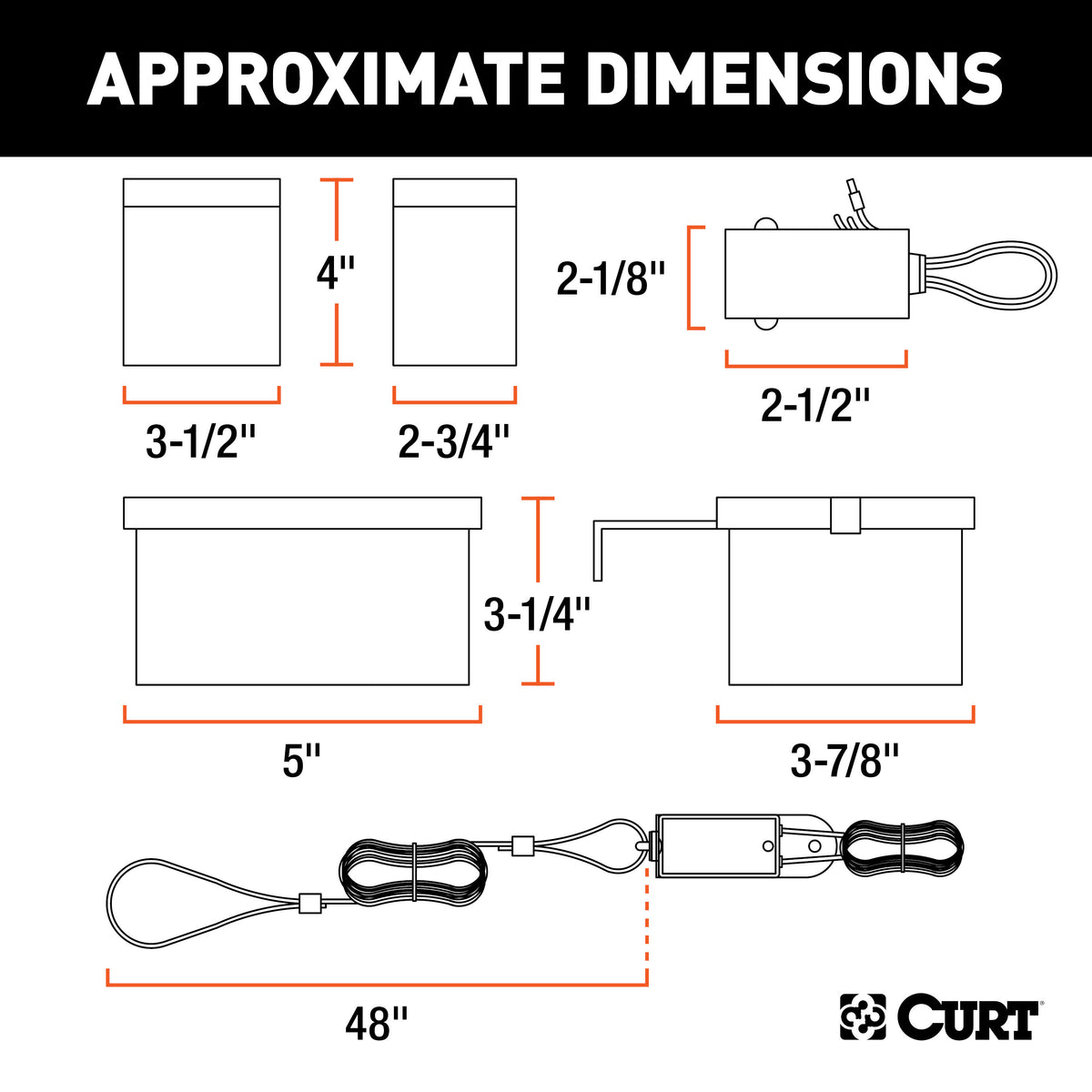 CURT 52028 Soft-Trac 2 Trailer Breakaway Switch Kit System with Battery and Charger