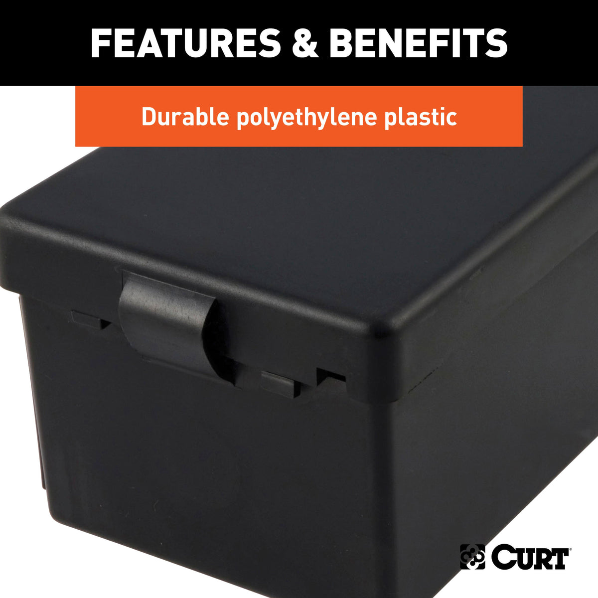 CURT 52030 5-Inch x 3-1/4-Inch x 3-7/8-Inch Lockable Breakaway Battery Case