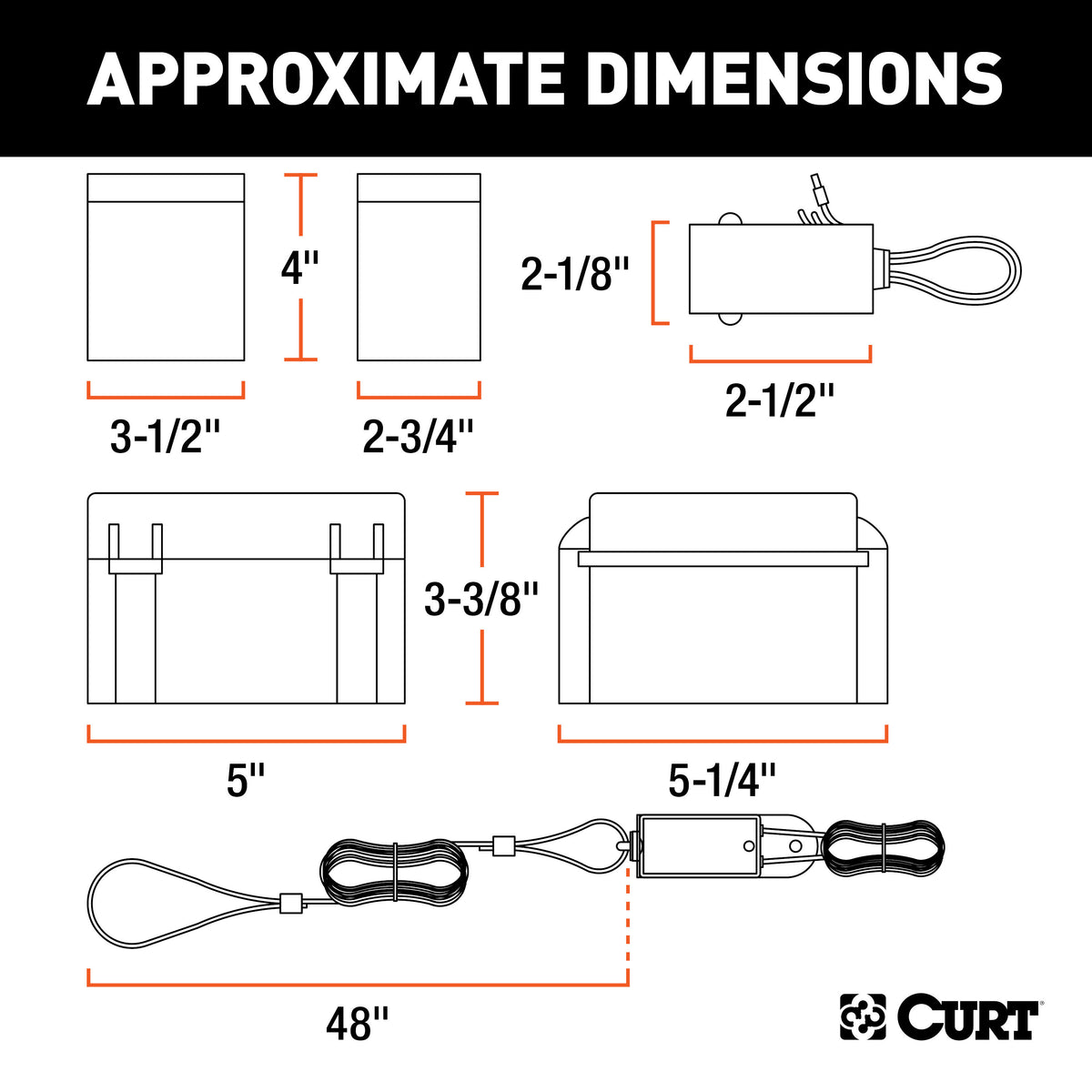 CURT 52040 Soft-Trac 1 Trailer Breakaway Switch Kit System with Battery and Charger