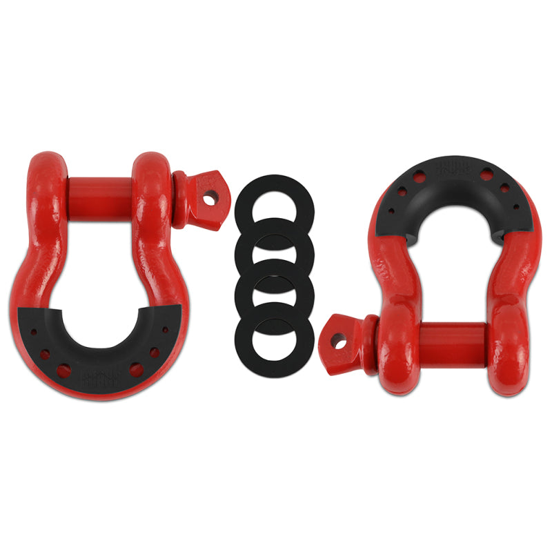 Borne Off-Road Borne D-Ring Shackle Set Red - BNDR-RD