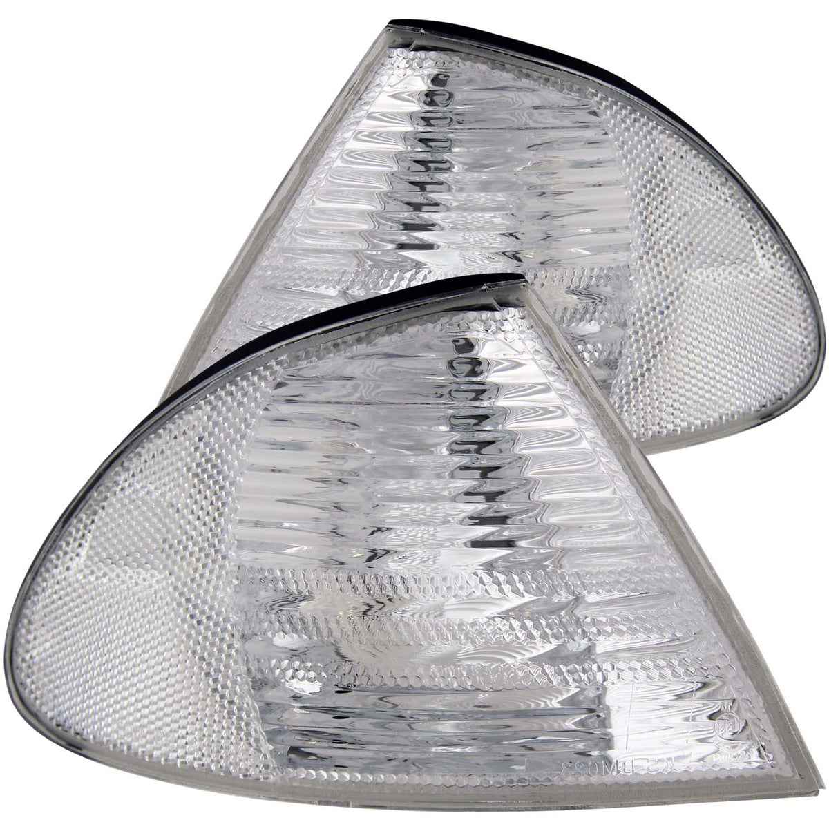 ANZO Corner Lights 1999-2001 BMW 3 Series E46 Euro Corner Lights Chrome - 521006 for 1999-2006 BMW 3 Series - front view