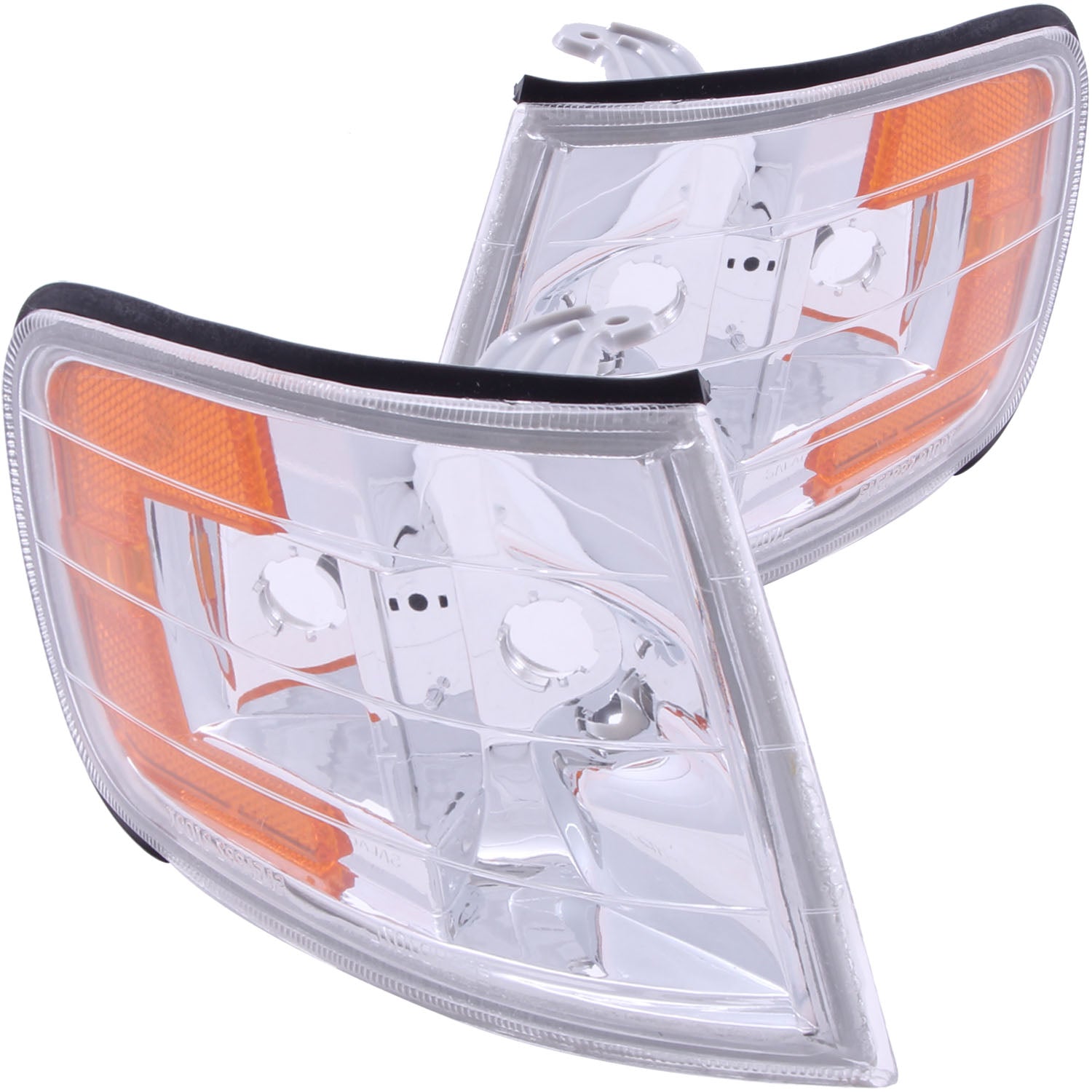 ANZO Corner Lights 1994-1997 Honda Accord Euro Corner Lights Chrome w/ Amber Reflector - 521028 for 1994-1997 Honda Accord - 