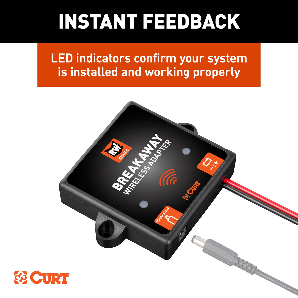 CURT 52205 Breakaway Wireless Adapter for RVibrake 3 and RVibrake 4