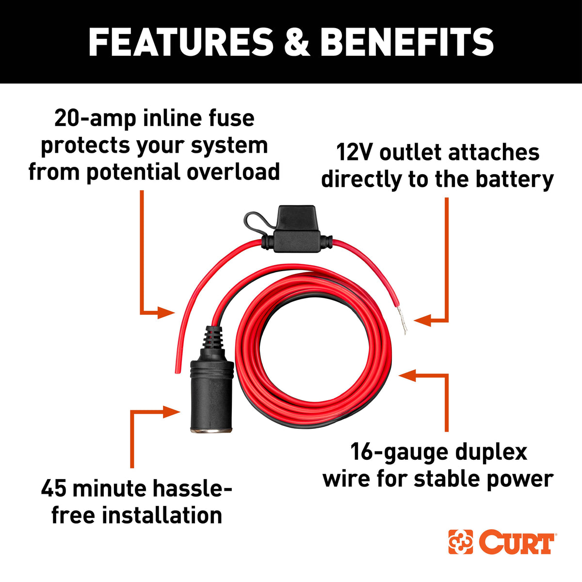 CURT 12-Volt Battery Direct Kit for RVibrake