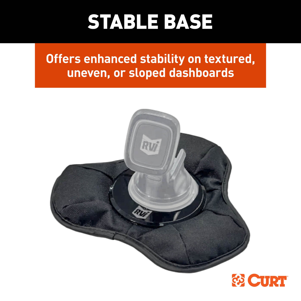 CURT 52213 RVibrake Bean Bag Dash Mount for Command Center Tablet