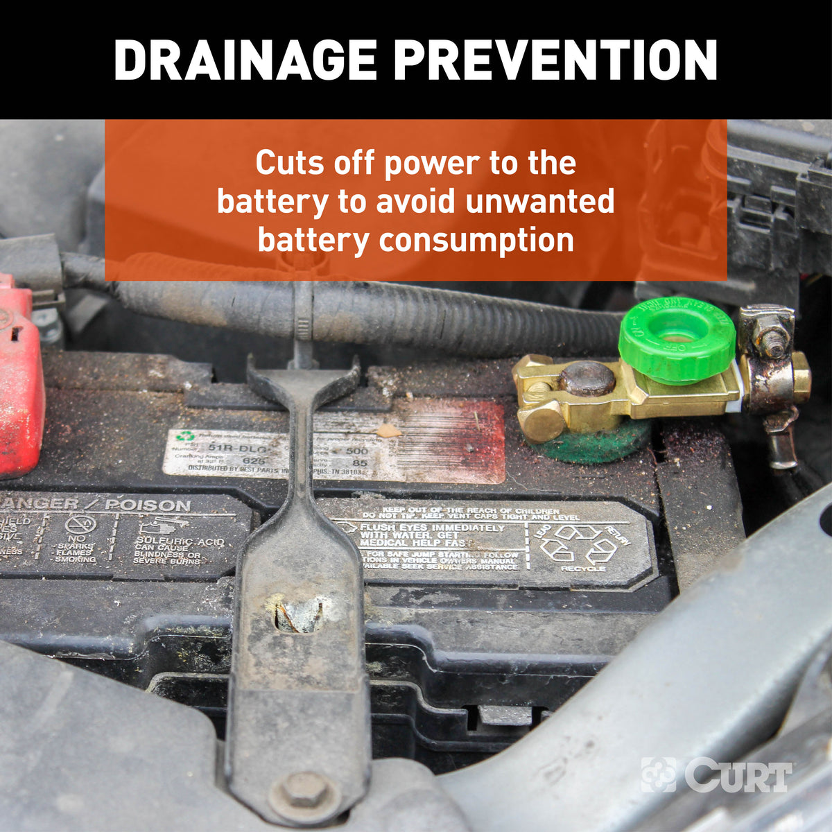 CURT 52216 Towed Battery Disconnect for RVibrake